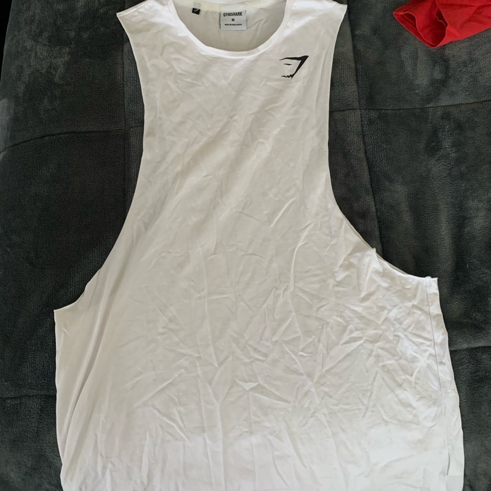 Medium white gymshark tank top